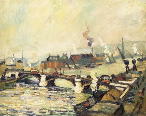 Pierre Dumont - Pont Sur La Seine À Rouen