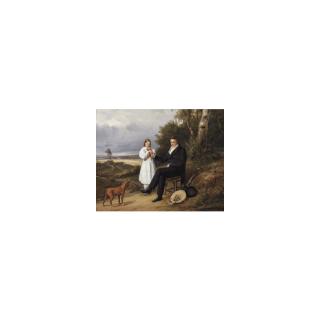 Pierre Duval-Lecamus - Father And Daughter In A Landscape