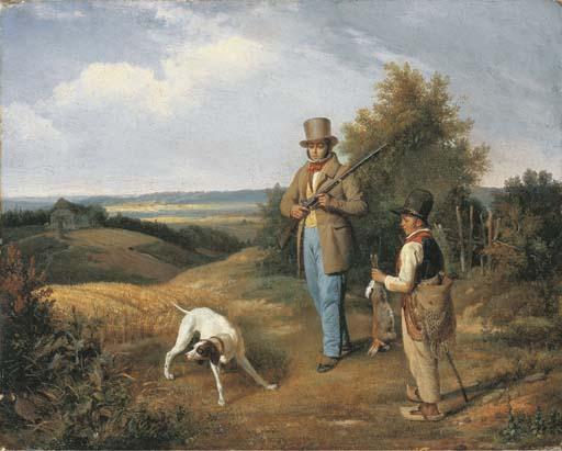 Pierre Duval-Lecamus - Portrait de Monsieur de S. chassant