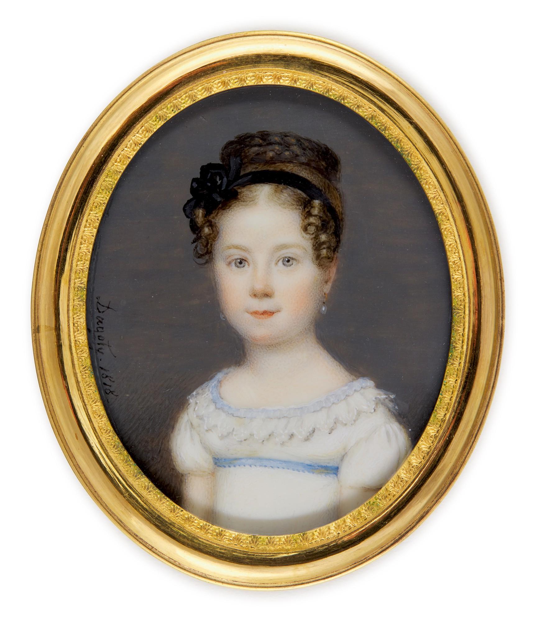 Pierre Edouard Dagoty - Three Portraits Of Girls