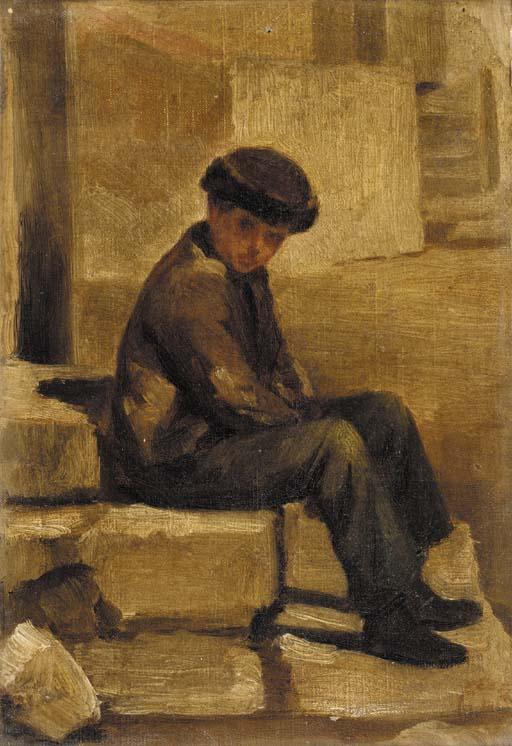 Pierre Edouard Frère - Waiting on the steps