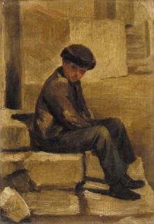 Pierre Edouard Frère - Waiting on the steps