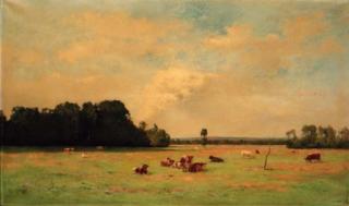 Pierre Emmanuel Damoye - Cattle in a summer meadow