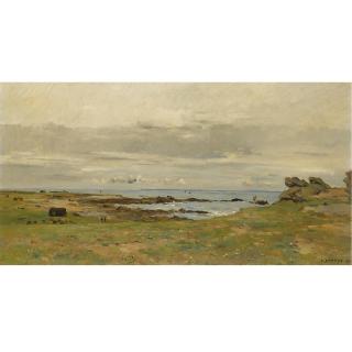 Pierre Emmanuel Eugene Damoye - \'Sur La Côte Bretonne\'