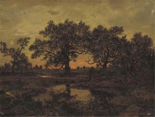 Pierre-Etienne-Théodore Rousseau - Coucher de Soleil