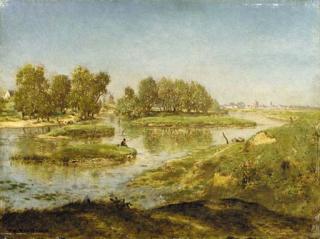 Pierre-Etienne-Théodore Rousseau - Paysage fluviale
