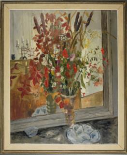 Pierre Eugène Clairin - Flowers In Front of A Mirror