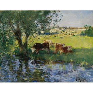 Pierre-Eugène Montézin - Animaux A L\'Ombre Du Vieux Saule