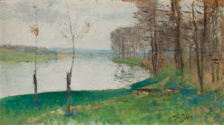 Pierre-Eugene Montezin - Bords de la Seine à Veneux les Sablons