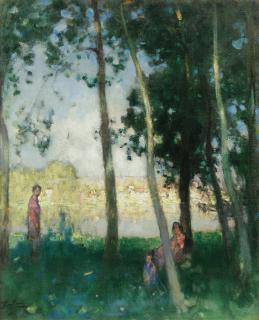 Pierre Eugène Montezin - Femmes Au Bord De L\'Eau