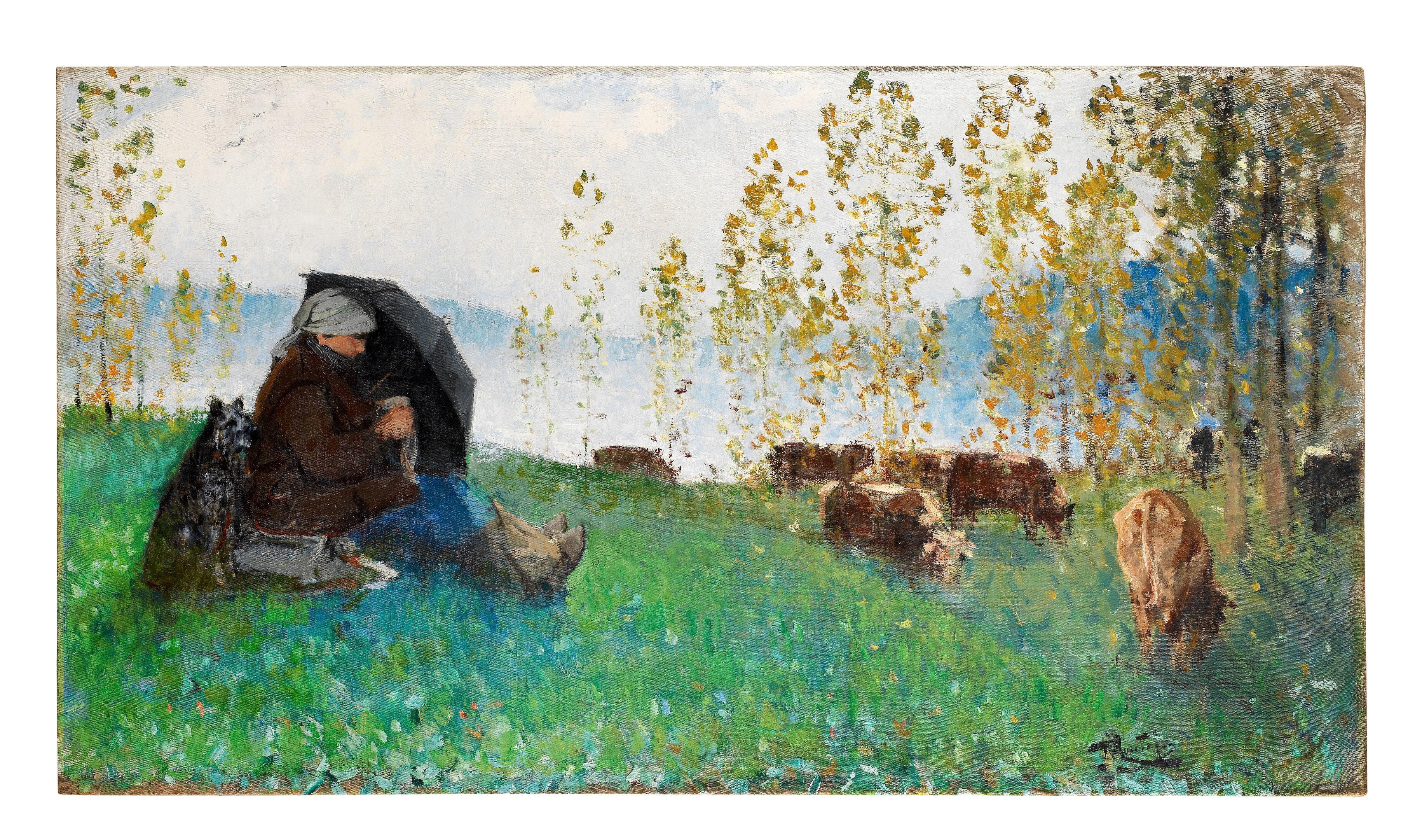 Pierre Eugène Montézin - La bergère, premiers froids