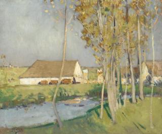 Pierre-Eugene Montezin - La ferme près du ruisseau