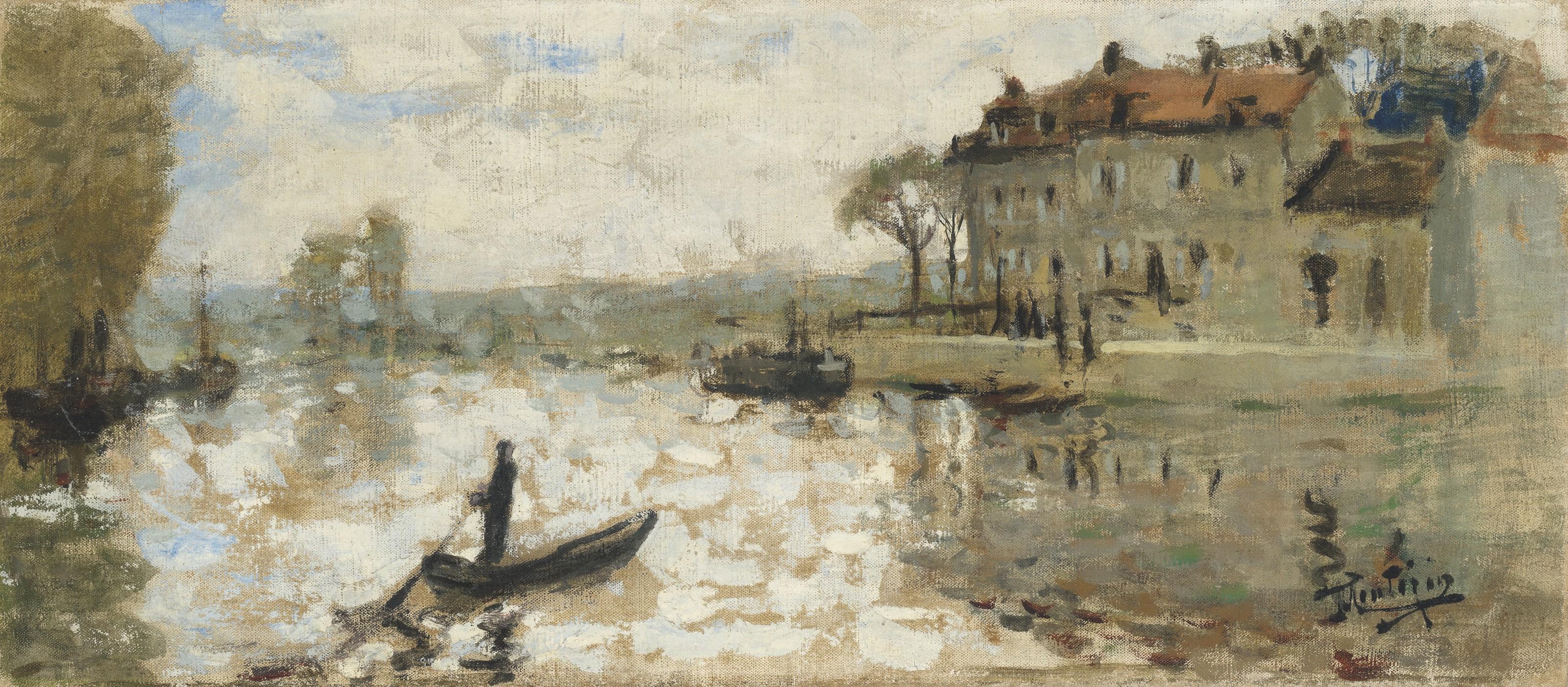 Pierre Eugène Montezin - La Seine à St. Monance
