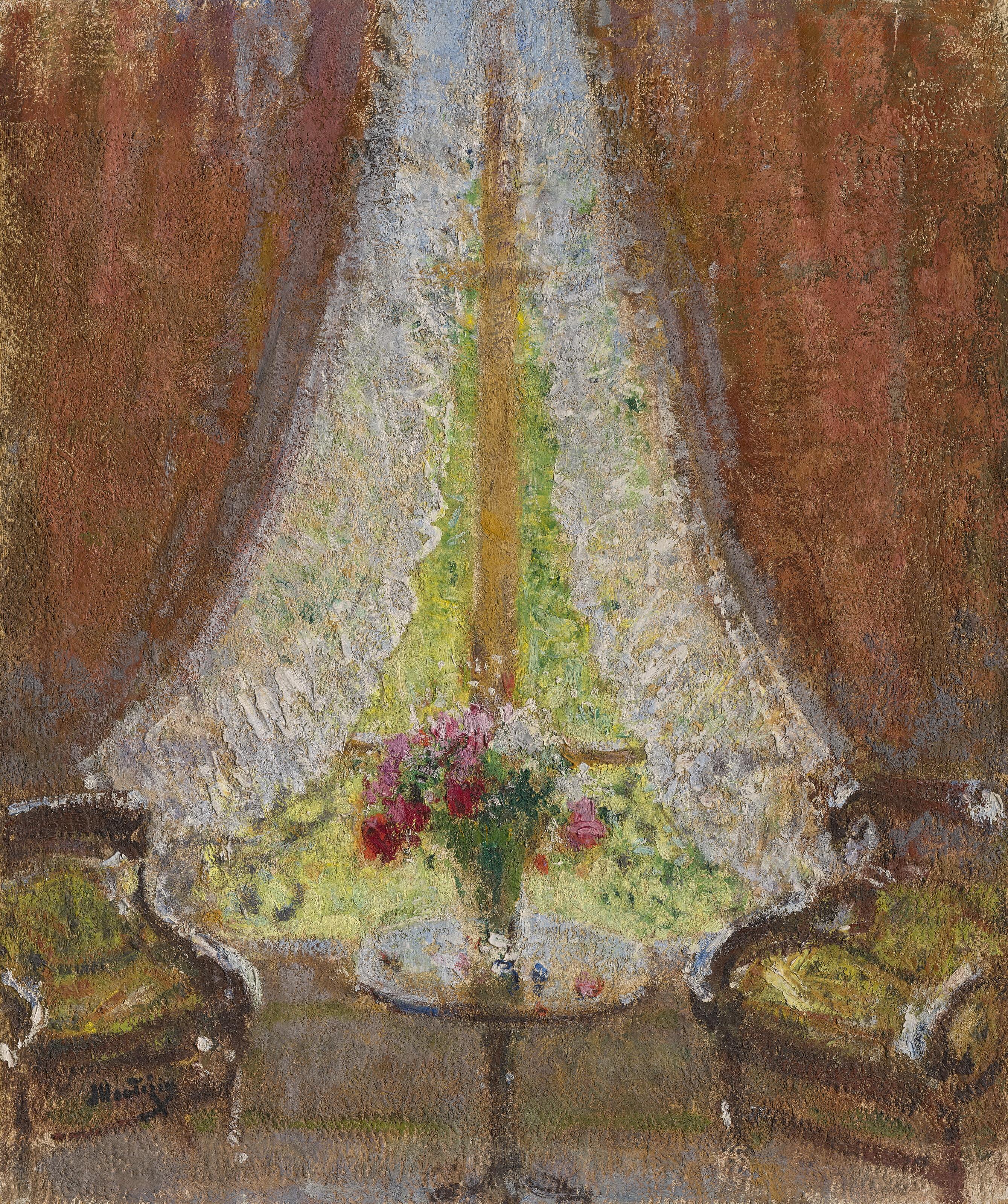 Pierre Eugène Montezin - Le bouquet à la fenêtre