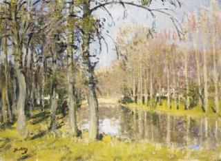 Pierre Eugene Montezin - Le Pêcheur, Le Matin Au Printemps