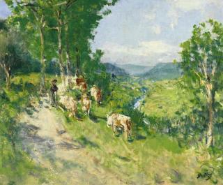 Pierre Eugène Montezin - Le Retour Du Troupeau