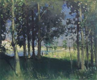 Pierre Eugene Montezin - Paysage en forêt