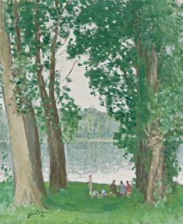 Pierre Eugène Montézin - Pique-nique au bord du Loing