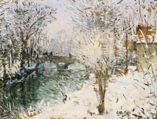 Pierre Eugène Montezin - Pont Sur La Neige