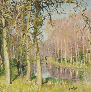 Pierre Eugène Montézin - Promenade En Bord De Seine À Veneux Les Sablons