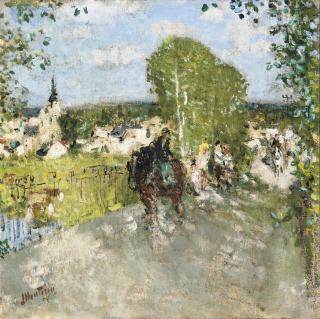 Pierre Eugène Montézin - Promenade en cariole à la campagne