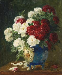 Pierre Eugène Montezin - Vase De Roses