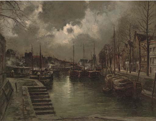 Pierre-Franc Lamy - Dordrecht by moonlight