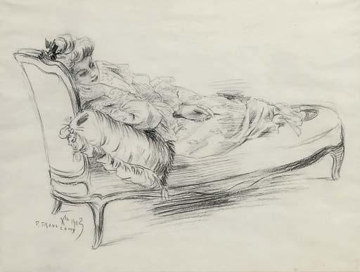 Pierre Franc Lamy - Lady reclining