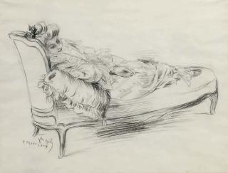 Pierre Franc Lamy - Lady reclining