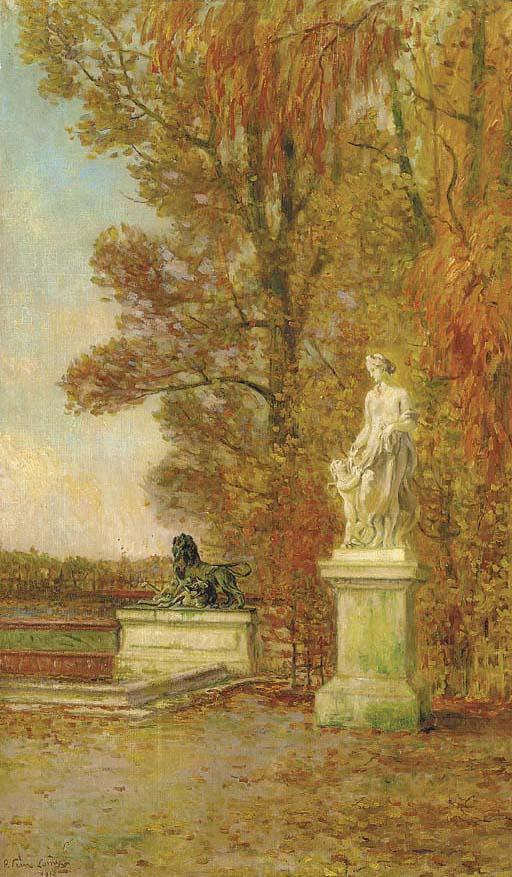 Pierre Franc Lamy - Statues in the garden of Versailles