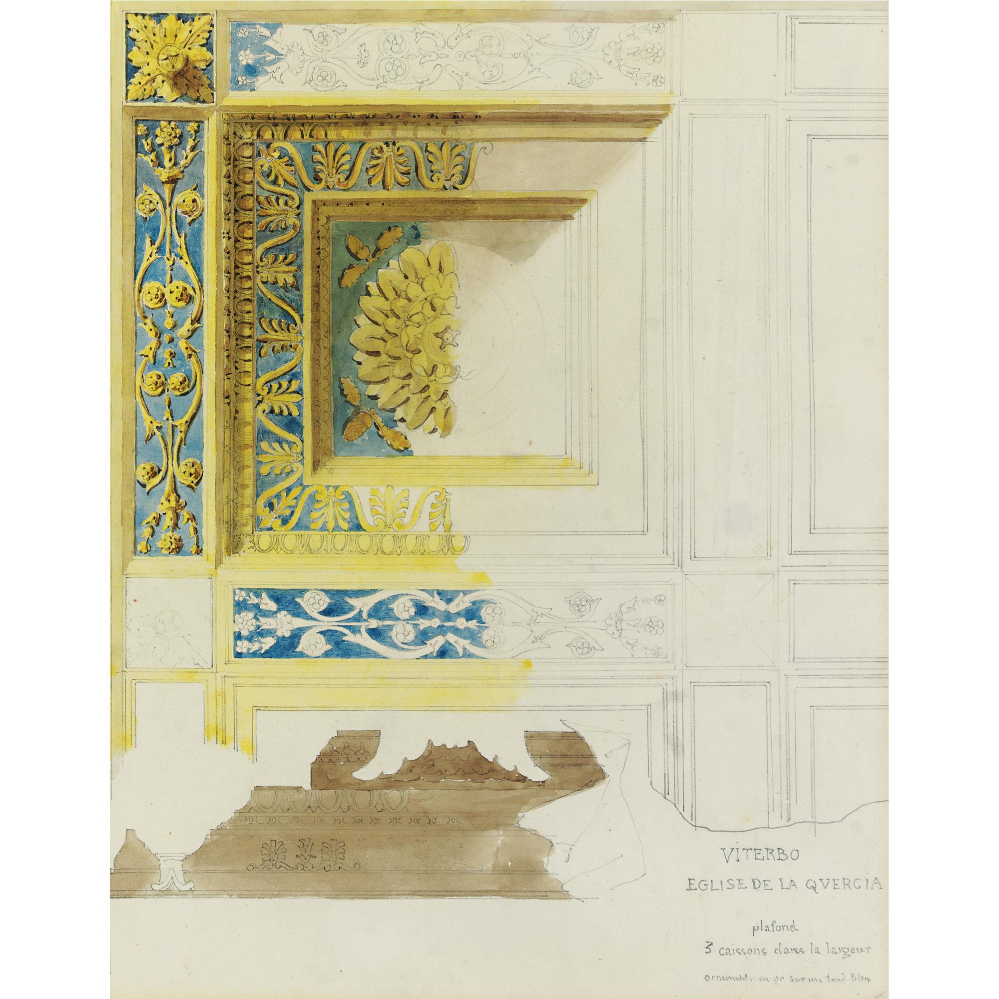 Pierre François Léonard Fontaine - Ceiling Design For The Church Of Quercia In Viterbo