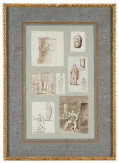 Pierre François Léonard Fontaine - Lotto composto da sette disegni: