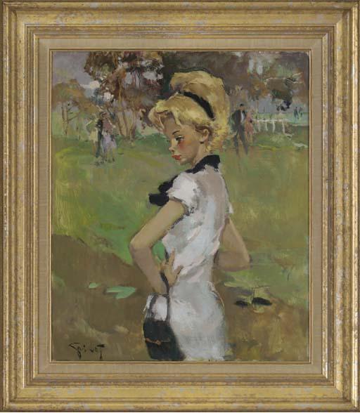 Pierre Grisot - Françoise in a white dress