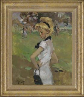 Pierre Grisot - Françoise in a white dress