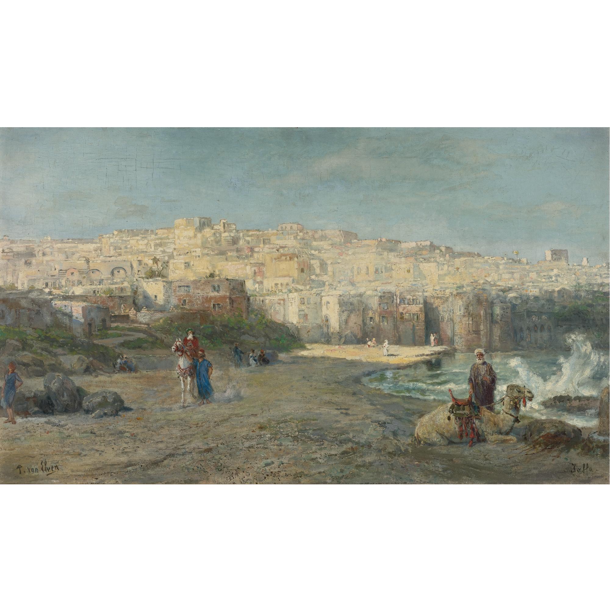 Pierre-Henri-Théodore Tetar Van Elven - Dutch The Port Of Jaffa