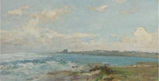 Pierre-Jacque Pelletier - A French coastal landscape