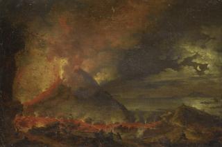 Pierre-Jacques Volaire - Vue Du Vesuve En Éruptionpierre-Jacques Volaire Called Le Chevalier Volaire ; View Of Vesuvius Erupting ; Oil On Canvas