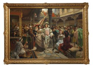 Pierre Jan van der Ouderaa - Foor in de Oude Buers te Antwerpen