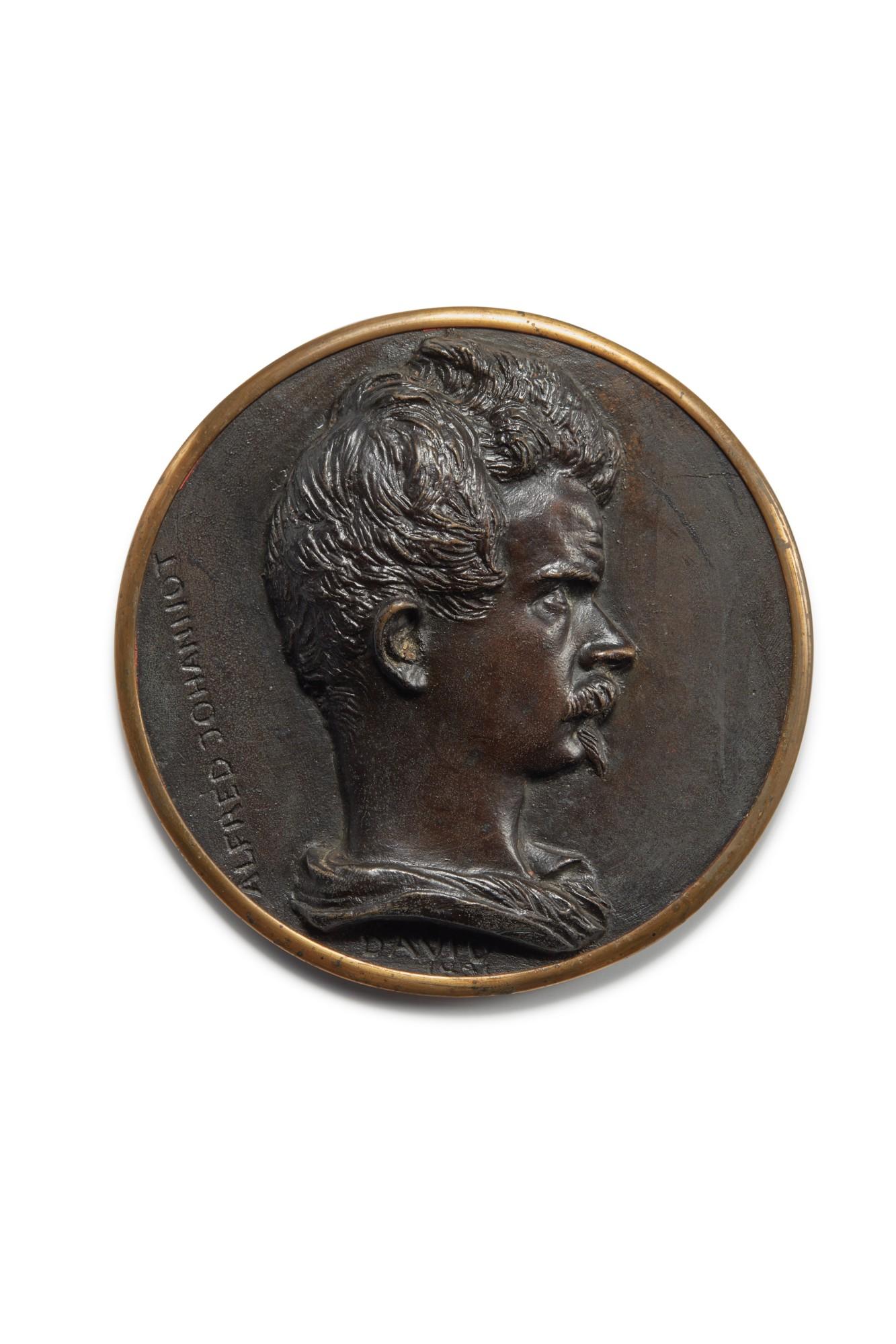 Pierre-Jean David D\'Angers - Five Portrait Medallions Of French Painters Including Alfred Johannot, Antoine-Jean Gros, Eustache-Hyacinthe Langlois, François Gérard, And Léon Cogniet