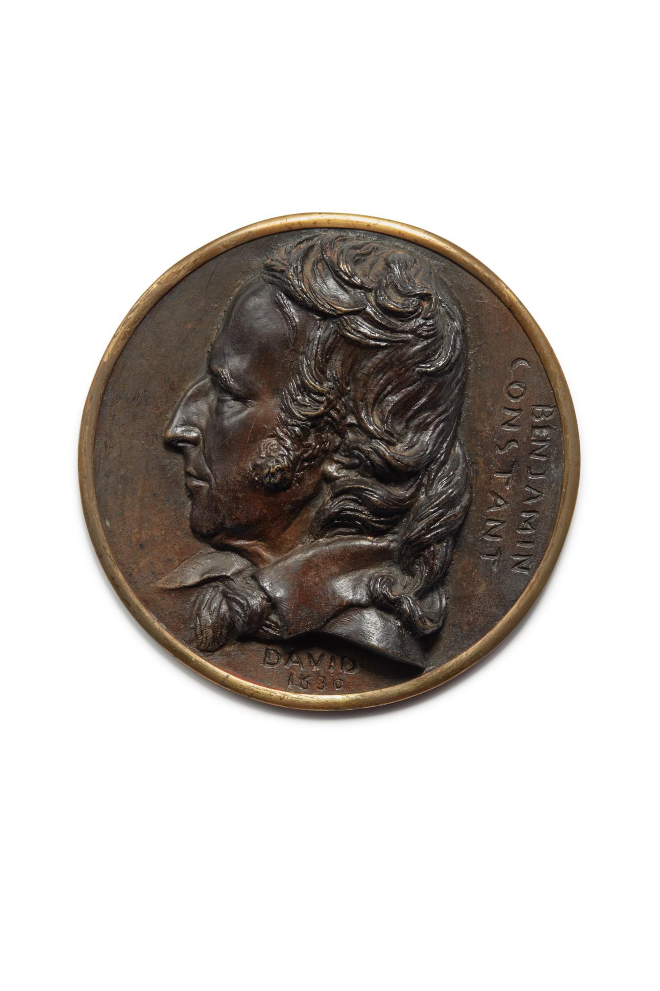 Pierre-Jean David D\'Angers - Four Portrait Medallions Of French Writers Including Benjamin Constant, François Auguste René De Chateaubriand, Armand Carrel, And Philippe Buonarroti