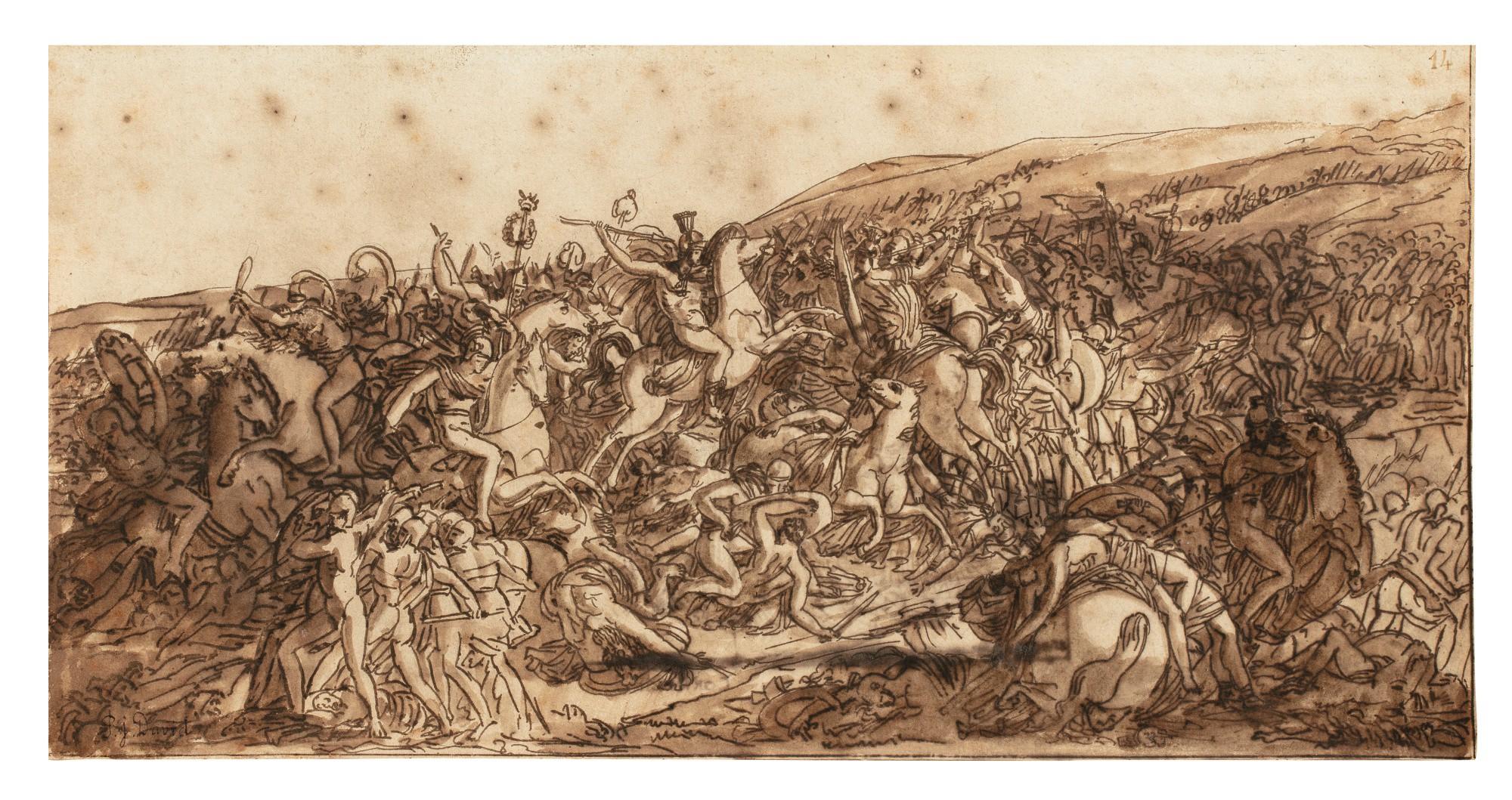 Pierre-Jean David D\'Angers - Scène De Bataille Antique