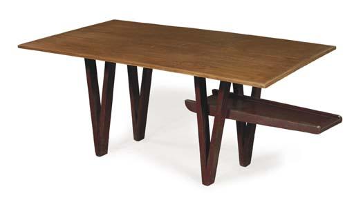 Pierre Jeanneret - A Painted Cedar And Teak Drawing Table, Circa 1960