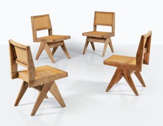 Pierre Jeanneret - A Set Of Four Chairs Pj-Si-25-A [Quatre Chaises Pj-Si-25-A]