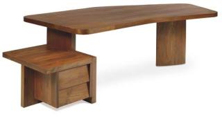 Pierre Jeanneret - A Teak Free-Form Desk, Circa 1956