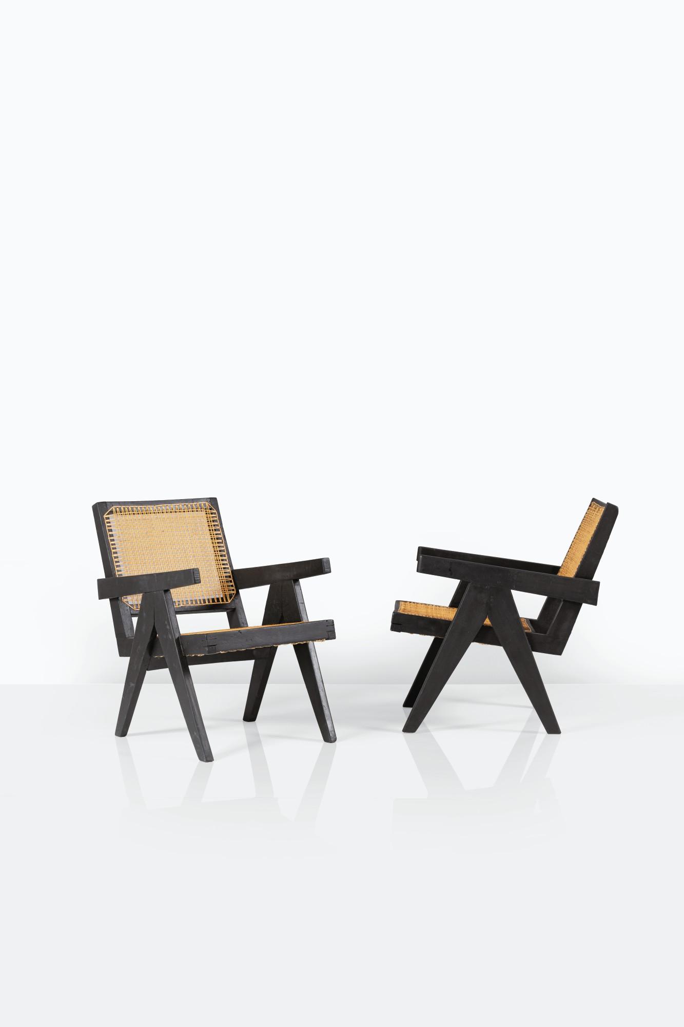 Pierre Jeanneret - Pair Of Easy Armchairs  Pj-Si-29-A [Paire De Fauteuils Pj-Si-29-A Dits Easy]