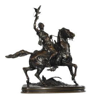 Pierre Jules Mène - French Fauconnier Arabe A Cheval
