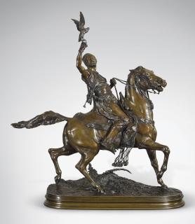 Pierre Jules Mêne - French fauconnier Arabe À Cheval