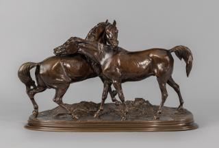 Pierre Jules Mêne - Groupe Chevaux Arabes No. 1 (ou Accolade No. 1)