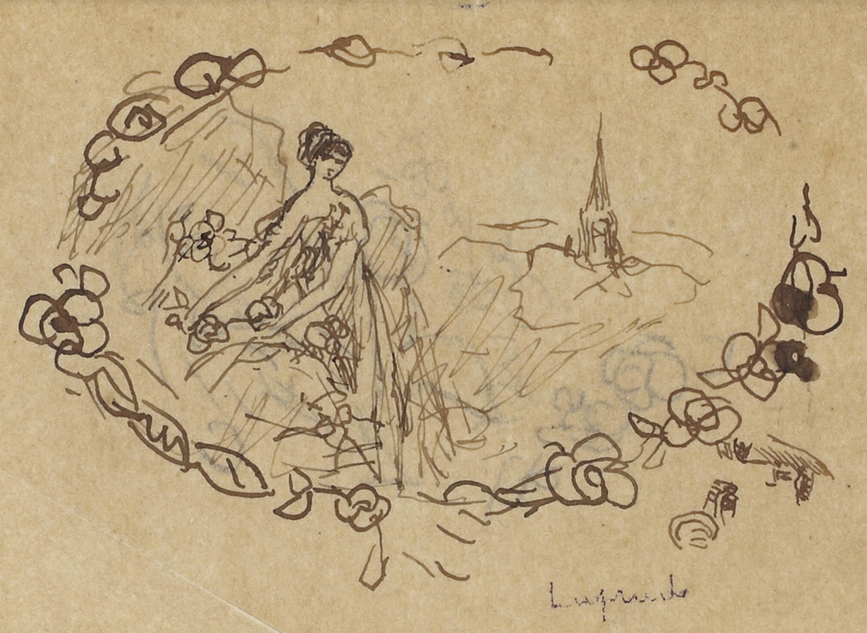 Pierre Laprade - Etude de jeune femme