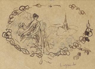 Pierre Laprade - Etude de jeune femme